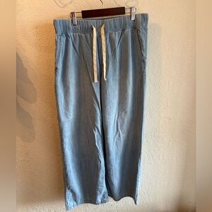 Nine West Light Blue Relaxed Drawstring pants